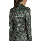 Paco Rabanne Damen Blazer mit Blumenmuster mehrfarbig