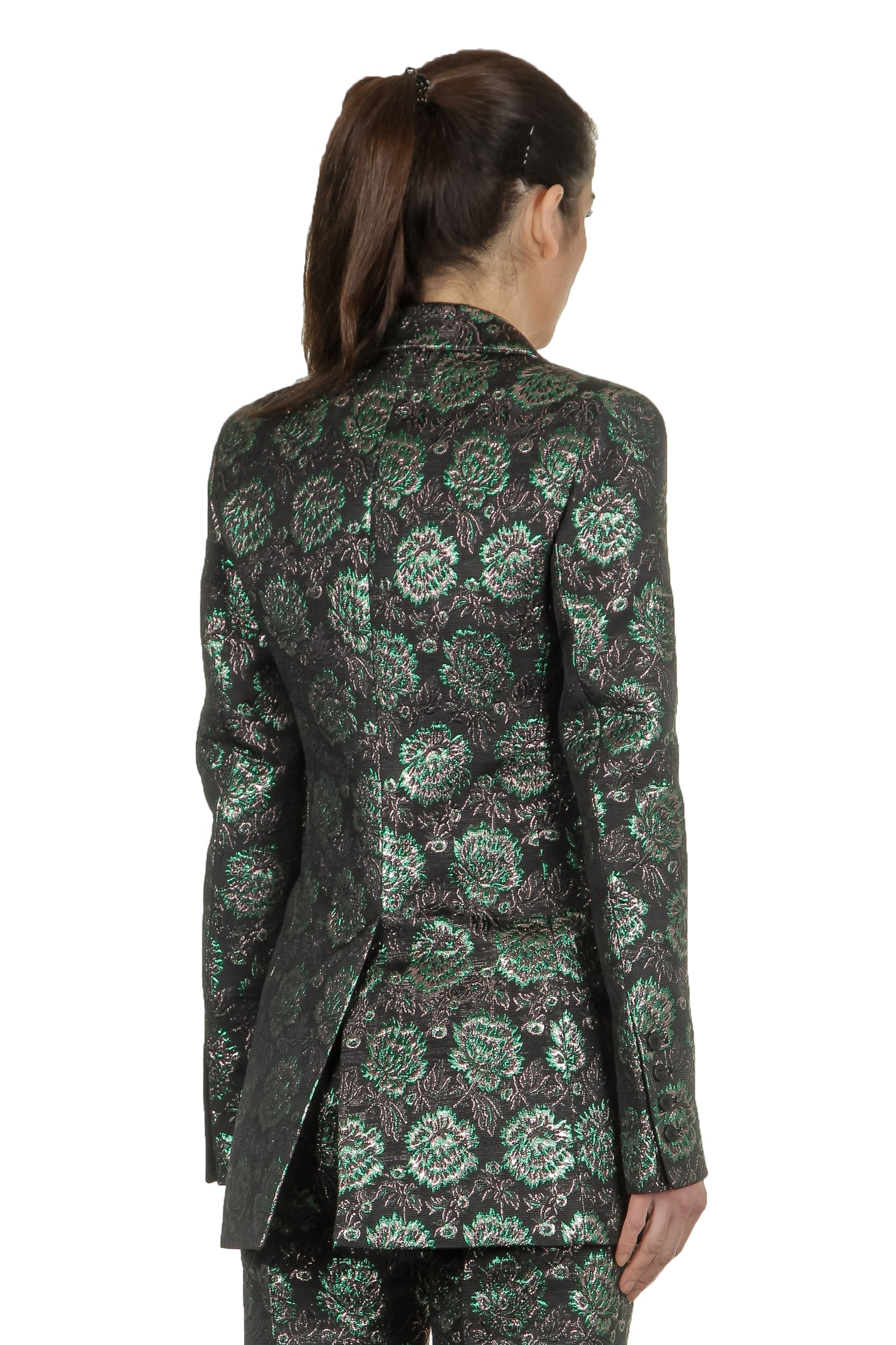 Paco Rabanne Damen Blazer mit Blumenmuster mehrfarbig
