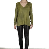 AVANT TOI Damen Pullover aus Kaschmir-Seidengemisch grün