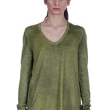 AVANT TOI Damen Pullover aus Kaschmir-Seidengemisch grün