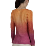 F Cashmere Pullover mit Farbverlauf orange pink