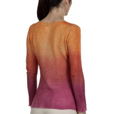 F Cashmere Pullover mit Farbverlauf orange pink