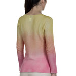 F Cashmere Pullover mit Farbverlauf gelb pink