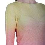 F Cashmere Pullover mit Farbverlauf gelb pink