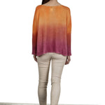 F Cashmere Oversized Pullover mit Farbverlauf orange pink