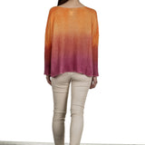 F Cashmere Oversized Pullover mit Farbverlauf orange pink