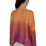 F Cashmere Oversized Pullover mit Farbverlauf orange pink
