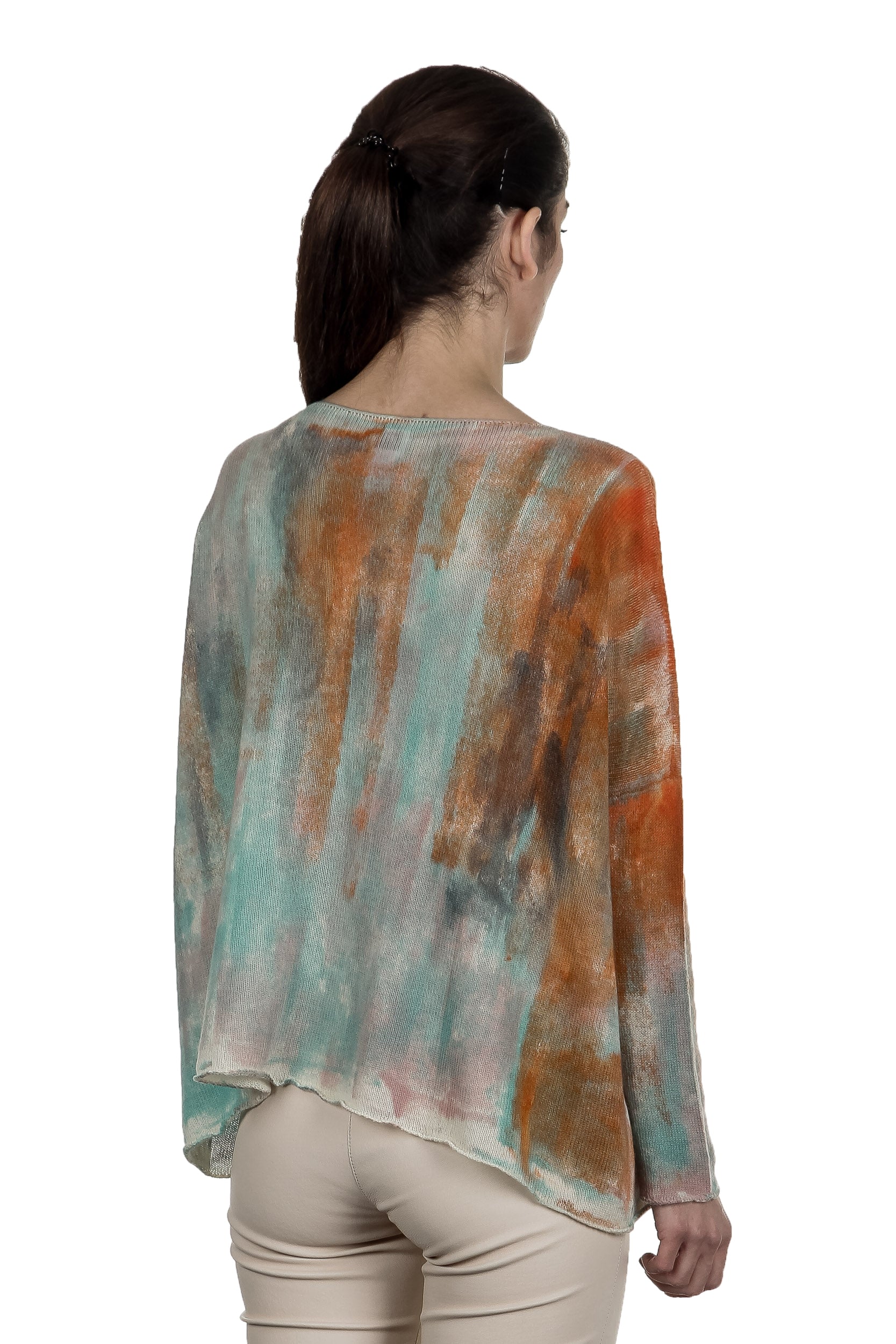 F Cashmere Damen Oversized Pullover multicolor