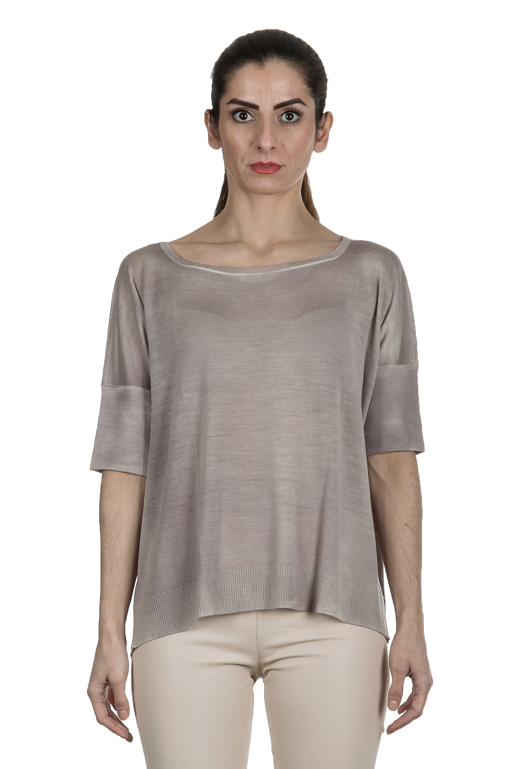 F Cashmere Damen Kaschmir Pullover beige