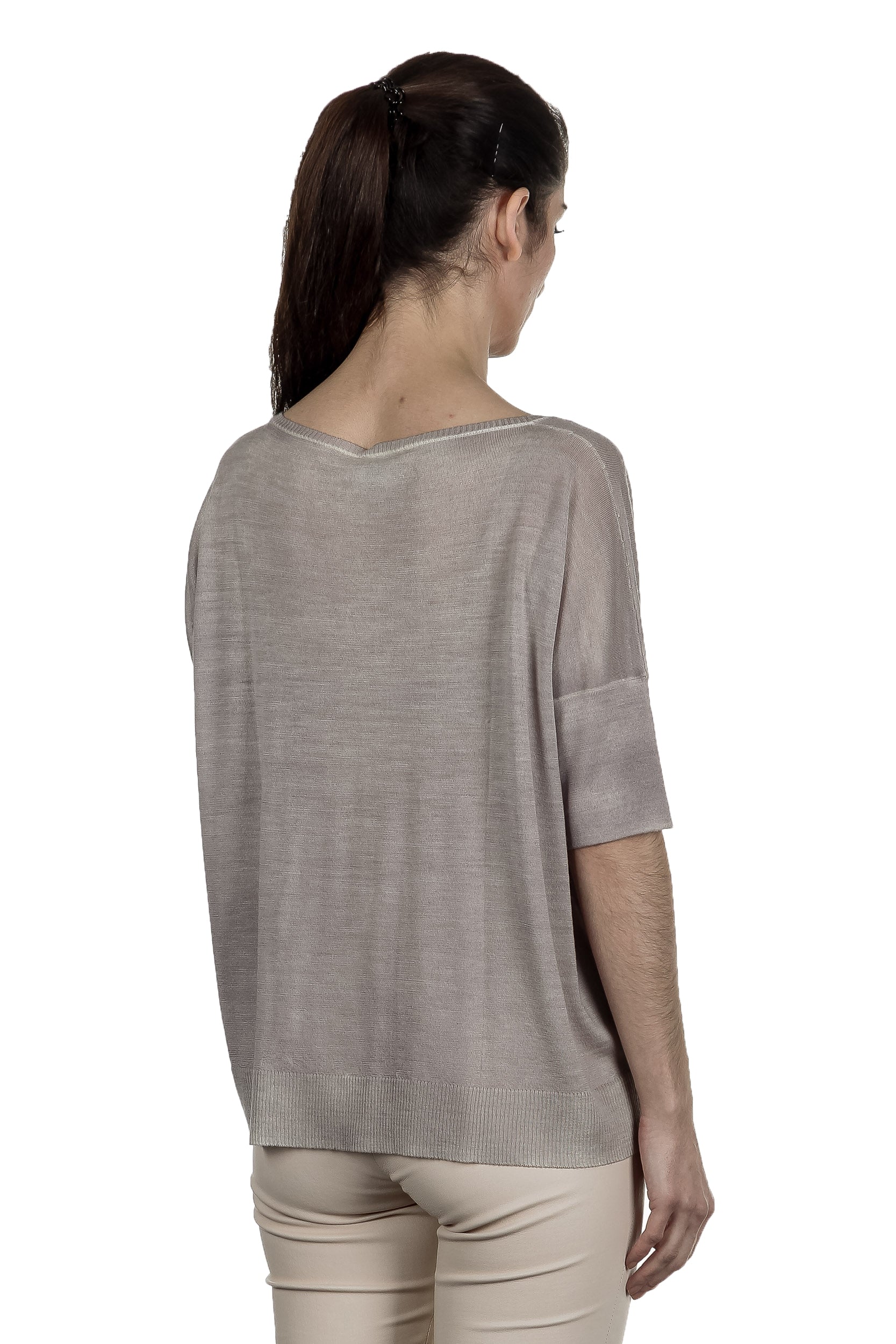 F Cashmere Damen Kaschmir Pullover beige