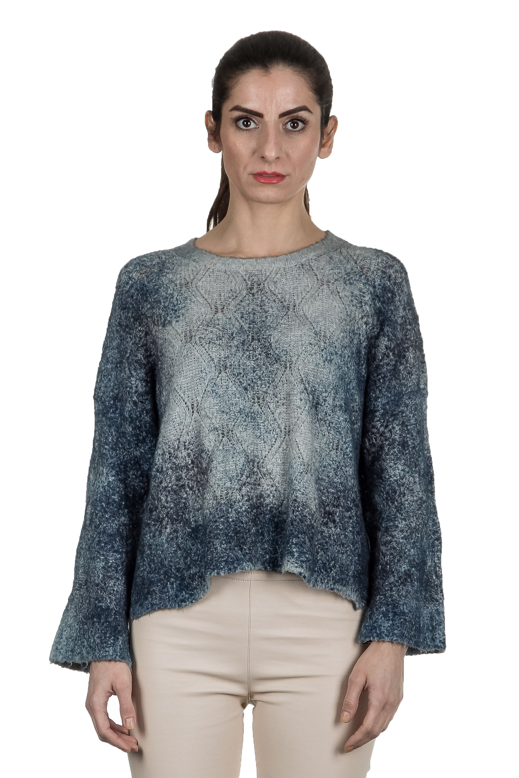 Avant Toi Damen Pullover blau multicolor 