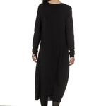 Yukai Damen Strickkleid in A-Linie schwarz