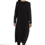 Yukai Damen Strickkleid in A-Linie schwarz