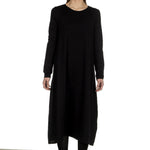 Yukai Damen Strickkleid in A-Linie schwarz