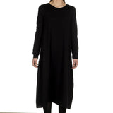 Yukai Damen Strickkleid in A-Linie schwarz