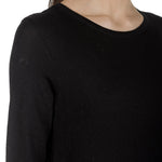 Yukai Damen Strickkleid in A-Linie schwarz