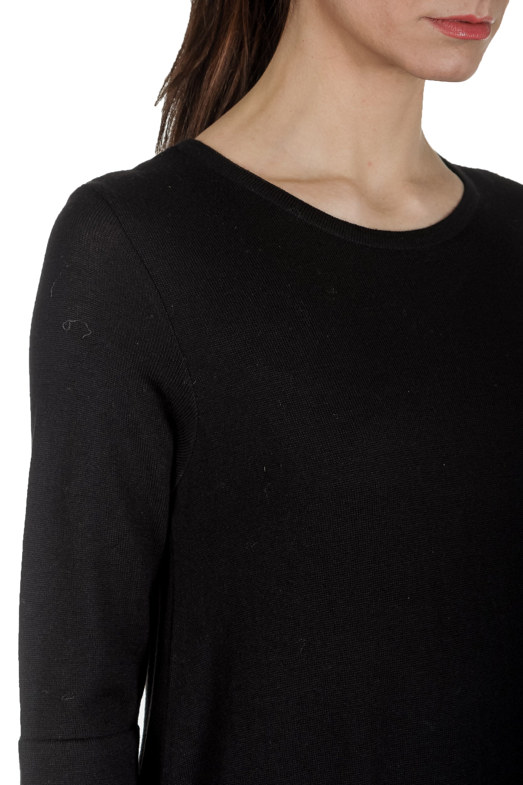 Yukai Damen Strickkleid in A-Linie schwarz