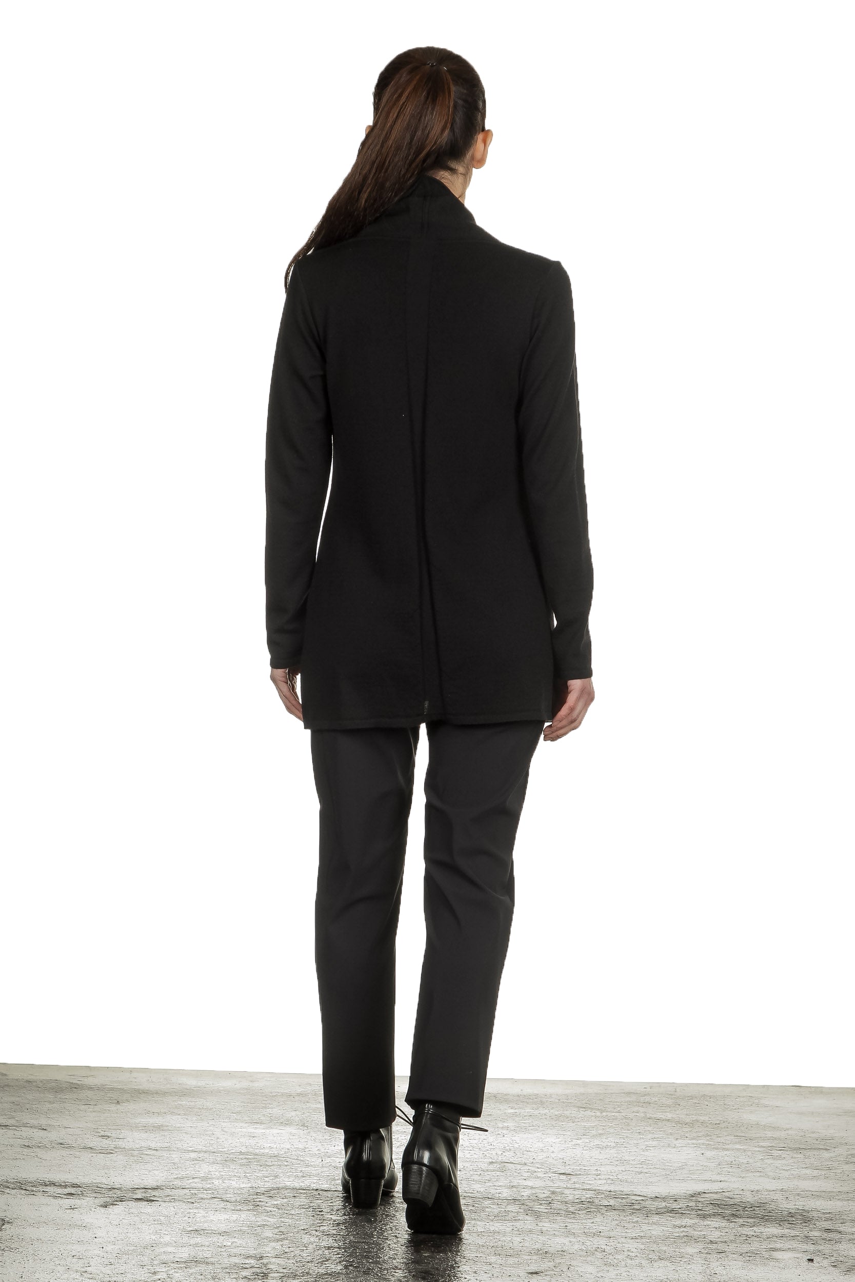 Yukai Damen Pullover A-Linie schwarz 