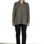 Yukai Damen Pullover A-Linie olive