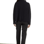 Yukai Damen Pullover mit Stehkragen dunkelblau