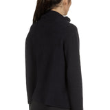 Yukai Damen Pullover mit Stehkragen dunkelblau