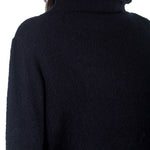 Yukai Damen Pullover mit Stehkragen dunkelblau