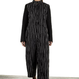 Yukai Damen Kurzjacke mit Streifen schwarz