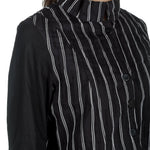 Yukai Damen Kurzjacke mit Streifen schwarz
