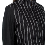 Yukai Damen Kurzjacke mit Streifen schwarz