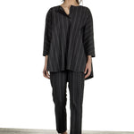 Schella Kann 2 Damen Bluse in A-Form mit Nadelstreifen anthrazit