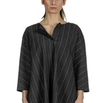 Schella Kann 2 Damen Bluse in A-Form mit Nadelstreifen anthrazit