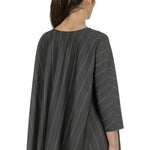 Schella Kann 2 Damen Bluse in A-Form mit Nadelstreifen anthrazit