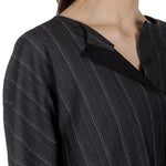 Schella Kann 2 Damen Bluse in A-Form mit Nadelstreifen anthrazit