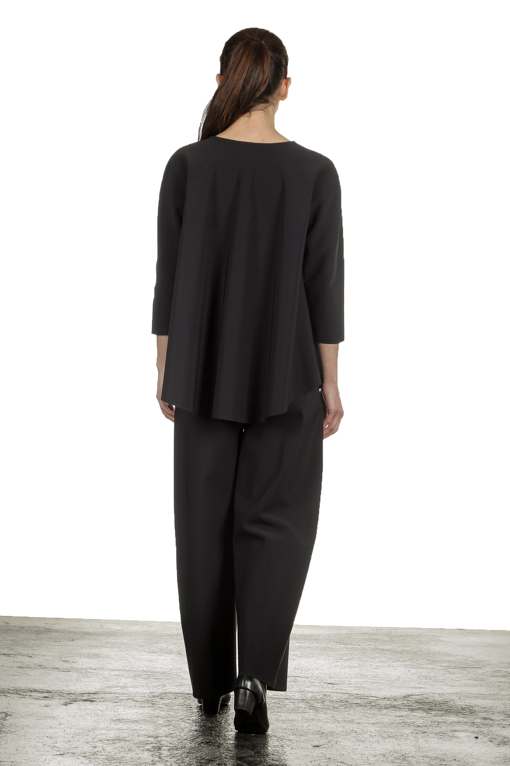 Schella Kann 2 Damen Bluse in A-Form schwarz
