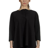 Schella Kann 2 Damen Bluse in A-Form schwarz