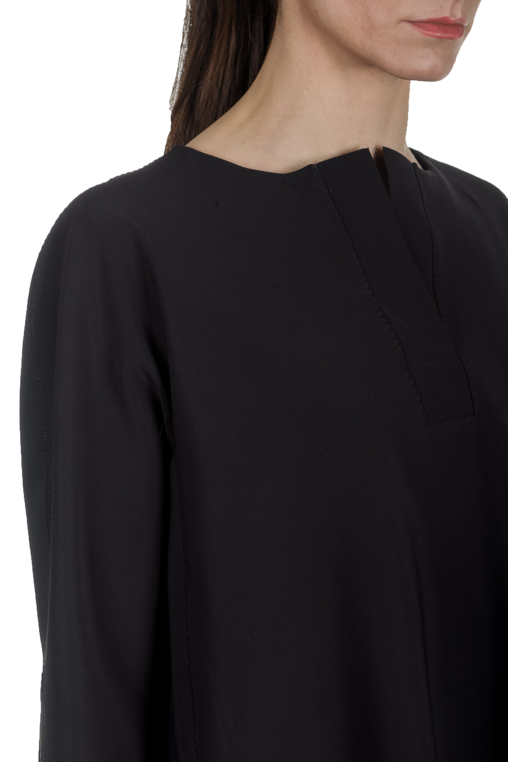 Schella Kann 2 Damen Bluse in A-Form schwarz