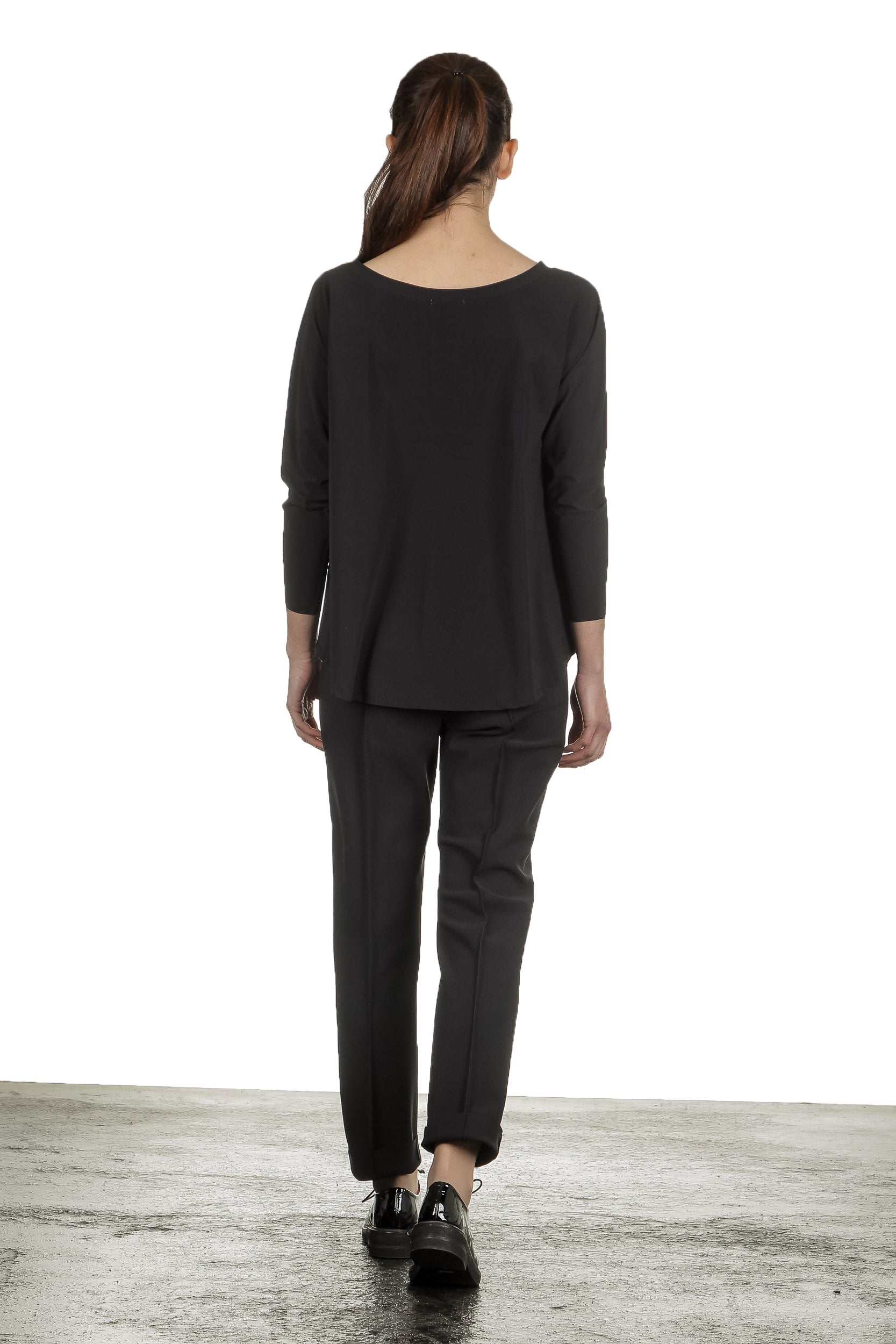 Schella Kann 2 Damen Stretch Longsleeve Shirt schwarz