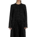Apuntob Damen Avantgarde Hemdblusenkleid dunkelbraun