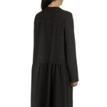 Apuntob Damen Avantgarde Hemdblusenkleid dunkelbraun