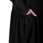 Apuntob Damen Avantgarde Hemdblusenkleid dunkelbraun