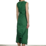 Rundholz Dip Damen Overall mit asymmetrischem Reißverschluss grün