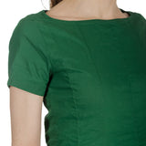 Rundholz Dip Damen Kleid mit Ballonrock grün