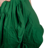 Rundholz Dip Damen Kleid mit Ballonrock grün