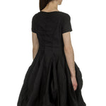 Rundholz Dip Damen Kleid mit Ballonrock schwarz