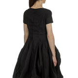 Rundholz Dip Damen Kleid mit Ballonrock schwarz