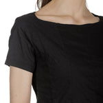 Rundholz Dip Damen Kleid mit Ballonrock schwarz