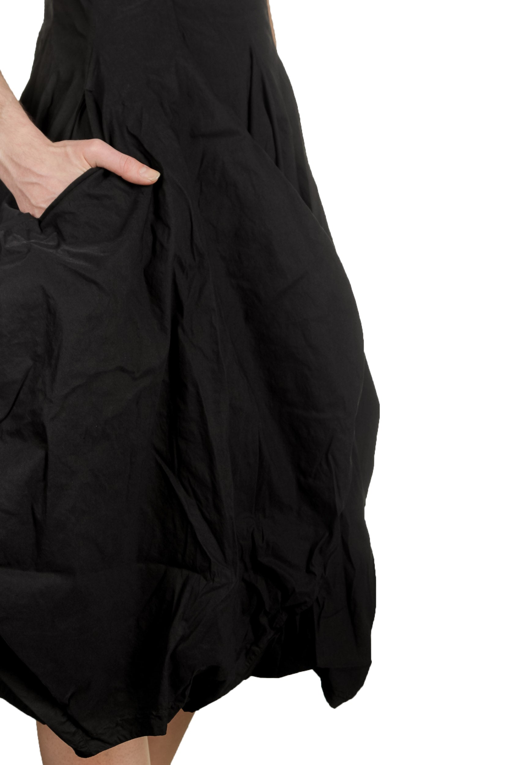 Rundholz Dip Damen Kleid mit Ballonrock schwarz