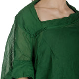 Rundholz Dip Damen Transparentes Kleid in A-Linie grün