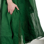Rundholz Dip Damen Transparentes Kleid in A-Linie grün