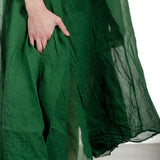 Rundholz Dip Damen Transparentes Kleid in A-Linie grün